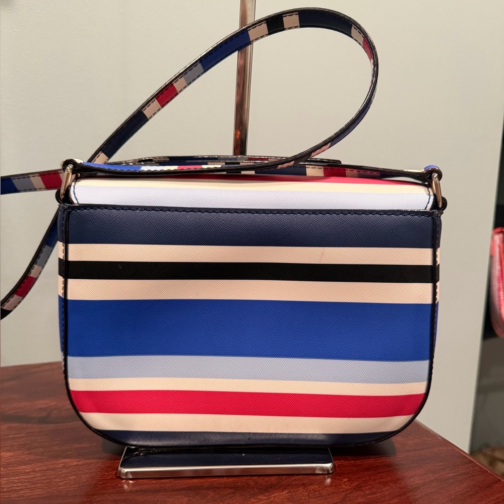 Kate Spade Laurel Way Multicolor Striped Crossbody and Passport wallet. - Picture 4 of 15